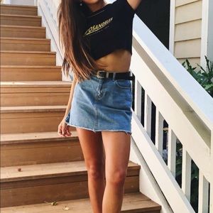 Brandy Melville Denim Classic Mini Skirt